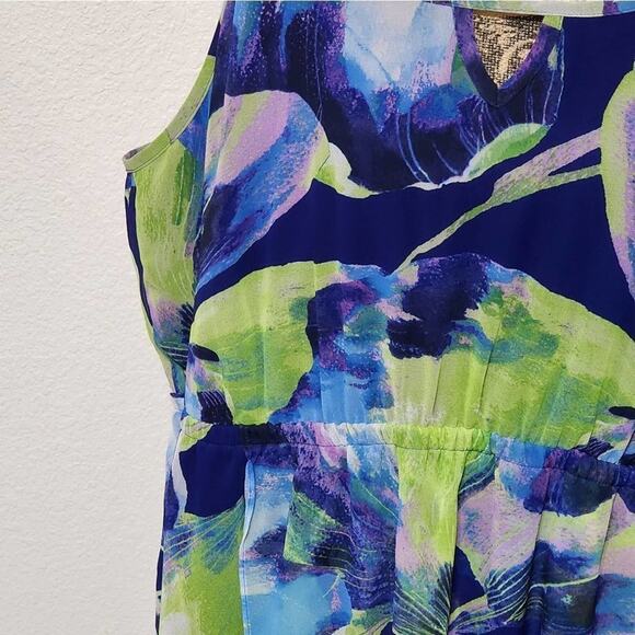 LANE Bryant‎ tropical floral maxi dress plus size 22/24 - Picture 2 of 6